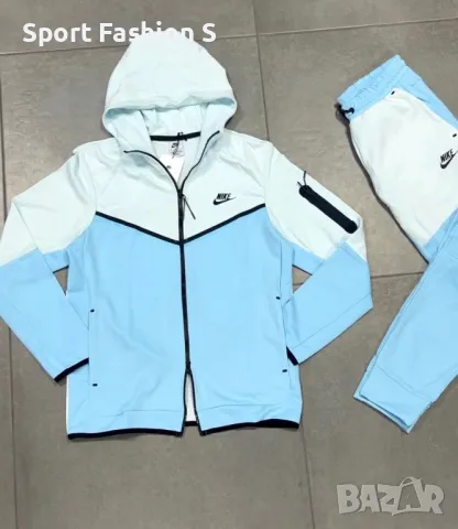 Мъжки екип Nike Tech Fleece White and Blue, снимка 2 - Спортни дрехи, екипи - 49319731