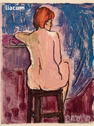 ЛЮДМИЛА ПОПТОШЕВА 2 бр. ранна работа офорт 