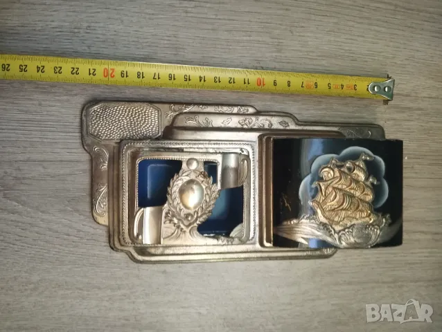 комплект арт деко цигаретник и пепелник, снимка 3 - Други ценни предмети - 47737723
