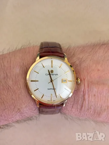  Swiss Made Catena, сапфир, снимка 4 - Мъжки - 56094855