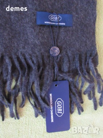  Нов кашмирен тъмно син шал GOBI, Монголия, снимка 2 - Шалове - 34028007