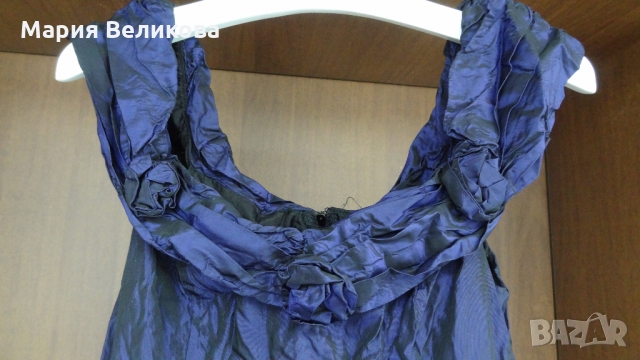 Рокля тъмно лилав мек сатен, снимка 4 - Рокли - 36034515