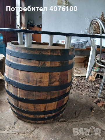 продавам буре-масичка със стъклен плот.