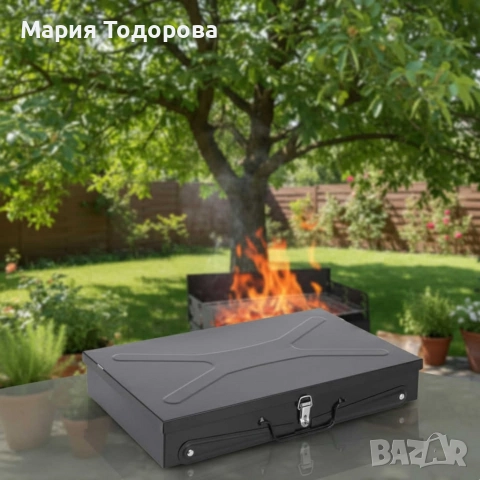 Градинска сгъваема скара за къмпинг и пикник, снимка 2 - Градински мебели, декорация  - 52989751