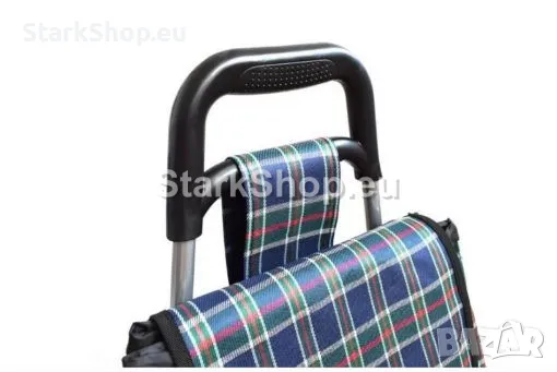 Многоцветна Сгъваема Пазарска Количка за Стълби с Колела 2 х 3 броя и Капацитет 60 литра, снимка 3 - Други инструменти - 50259365