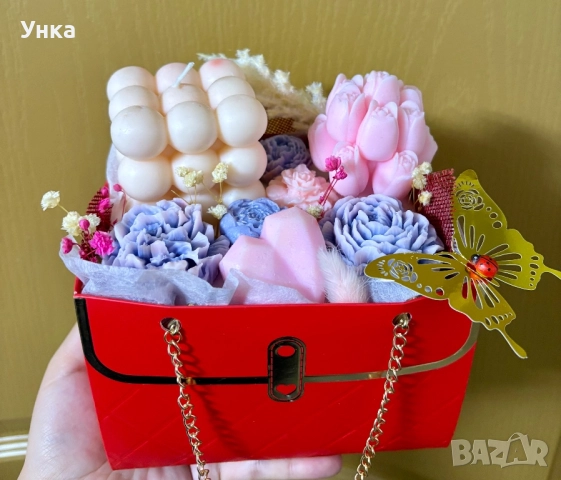 Букет от соеви свещи, снимка 3 - Други - 52559352