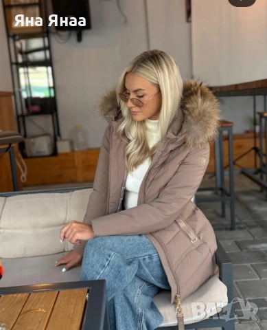 Зимно яке с естествен косъм , снимка 2 - Якета - 51962435