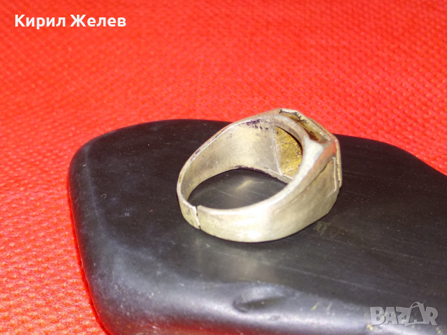 СТАРИНЕН КЛАСИЧЕСКИ РЕТРО МОДЕЛ СРЕБЪРЕН РЕГУЛИРУЕМ ПРЪСТЕН ВИСОКА ПРОБА СРЕБРО РЪЧНА РАБОТА 43237, снимка 13 - Антикварни и старинни предмети - 44610892