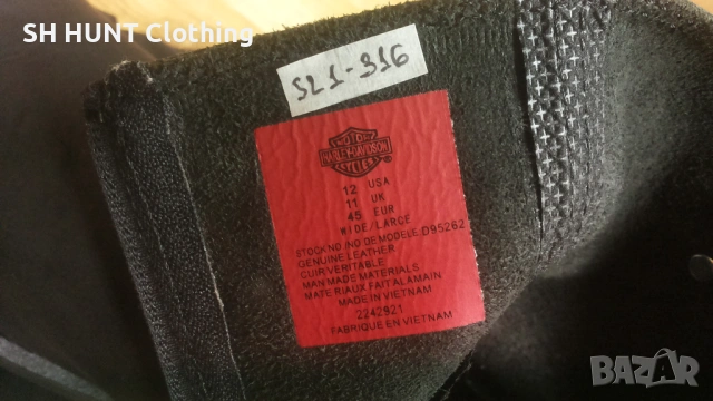 HARLEY DAVIDSON Scout Boot Leather размер EUR 45 обувки естествена кожа - 2391, снимка 18 - Мъжки боти - 53866371