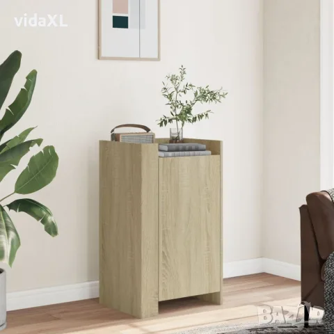 vidaXL Сайдборд, дъб сонома, 45x35x75 см, инженерно дърво, снимка 2 - Бюфети - 56148255
