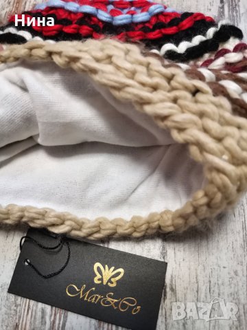 Ефектна зимна шапка, снимка 2 - Шапки, шалове и ръкавици - 34475043