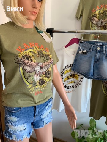 Бяла тениска Only , снимка 5 - Тениски - 41224507