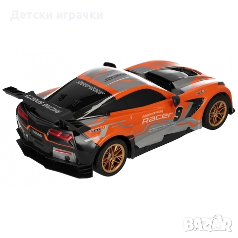 R/C състезателна кола 44см, 1:10, светлинни ефекти, гумени колела, с дистанционно , снимка 7 - Коли, камиони, мотори, писти - 52656196