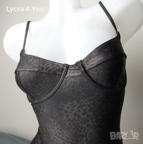XS (70A) цялостен бански в тъмна леопардова окраска, снимка 12 - Бански костюми - 41603873