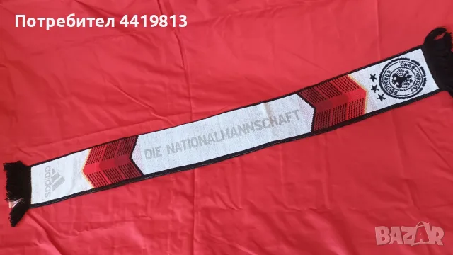 Футболно шалче ADIDAS - Германия (Deutschland DFB), старото класическо лого на Adidas, фенски шал, снимка 6 - Фен артикули - 55963509