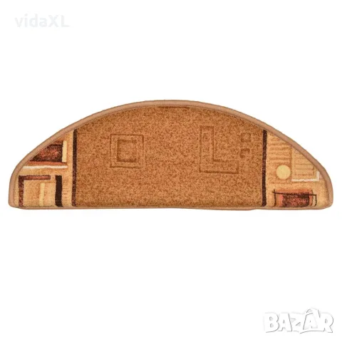 vidaXL Самозалепващи стелки за стъпала, 15 бр, бежови, 65x21x4 см, снимка 4 - Изтривалки - 56146835