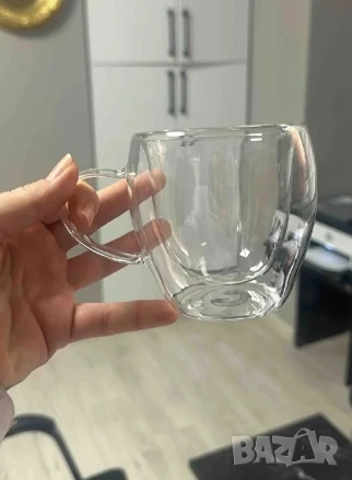 Стъклена чаша за кафе с двойно дъно 200ml