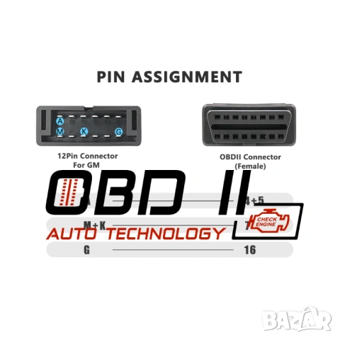Кабел / Преходник / Адаптер за GM 12 Пина 12 Pin ГМ Delphi Autocom, снимка 5 - Аксесоари и консумативи - 53197164