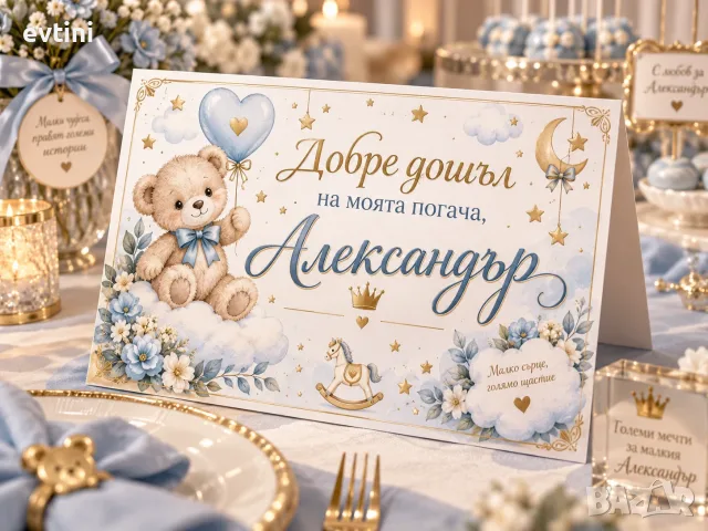 Персонализирана табелка за маса с име на гост, снимка 17 - Картини - 56134839