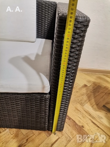 Ратанов диван като нов, само сглобен , снимка 2 - Градински мебели, декорация  - 51732882