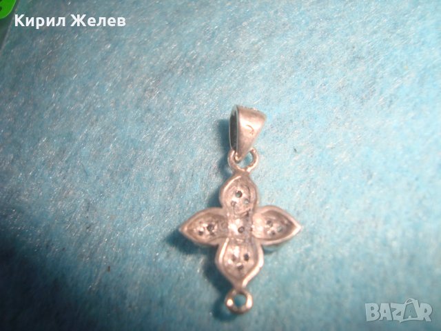 СРЕБЪРНО МИНИАТЮРНО СКЪПОЦЕННО КРЪСТЧЕ СРЕБРО 925 с ИНКРУСТИРАНИ КАМЪНИ ЦИРКОНИ 25678, снимка 5 - Колиета, медальони, синджири - 35804421