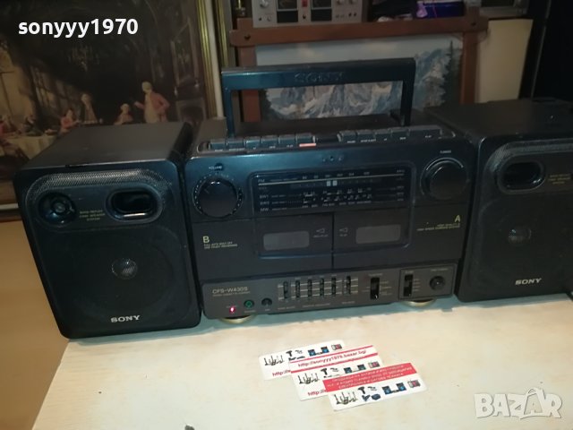 SONY-КАСЕТОФОН С 2 КОЛОНИ 1704231507, снимка 2 - Радиокасетофони, транзистори - 40389444