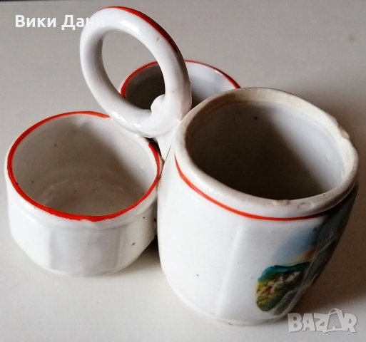 сувенир порцелан сол пипер basteibrücke sachs маркиран Швейцария, снимка 1