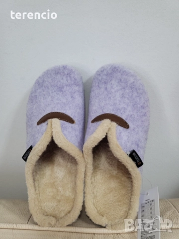 Нови дамски пантофи - лила 40 номер, снимка 2 - Пантофи - 52623442
