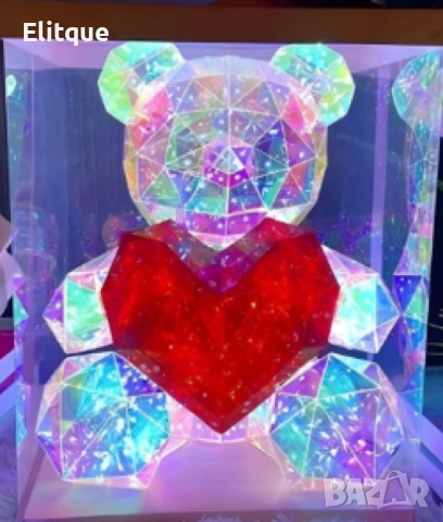 Светещо коледно мече с ефектен дизайн – празнична магия в кутия, снимка 9 - Подаръци за жени - 52832175