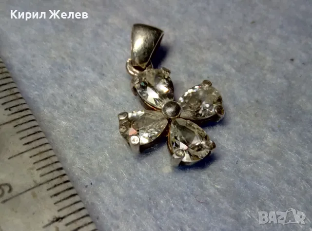 КРАСИВ СКЪПОЦЕНЕН СРЕБЪРЕН ПЕНДАНТ СРЕБРО 925 с БЛЕСТЯЩ ЮВЕЛИРНО ФАСЕТИРАН ФИАНИТ 50172, снимка 7 - Колиета, медальони, синджири - 50056798