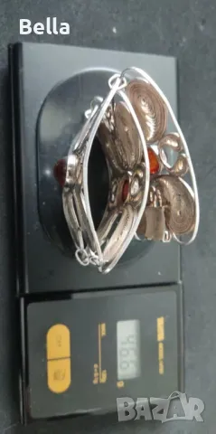 сребърна гривна Филигран с кехлибари, снимка 8 - Антикварни и старинни предмети - 37791490