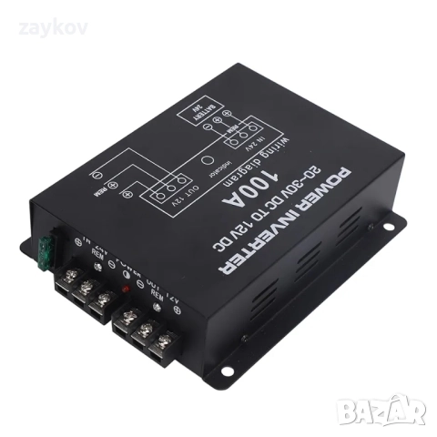 Понижаващ напрежението конвертор от 24V към 12V с контрол на температурата за автомобили