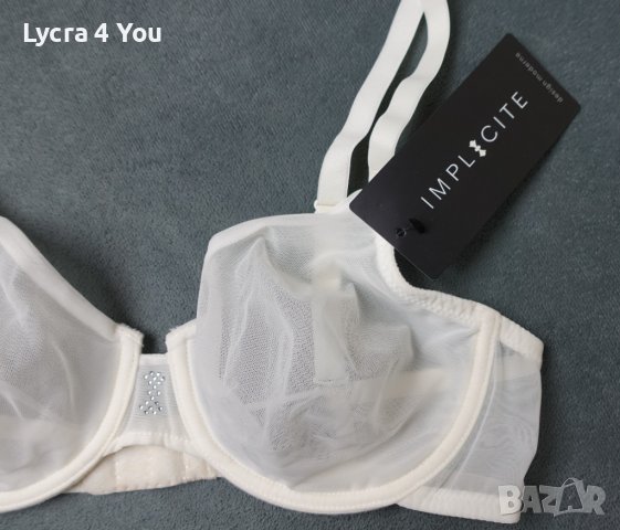 Implicite 70C нов луксозен бял тюлен сутиен, снимка 4 - Бельо - 40390463
