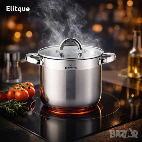 Тенджера Bohmann BH 1622, 22x18см.\7л., неръждаема стомана