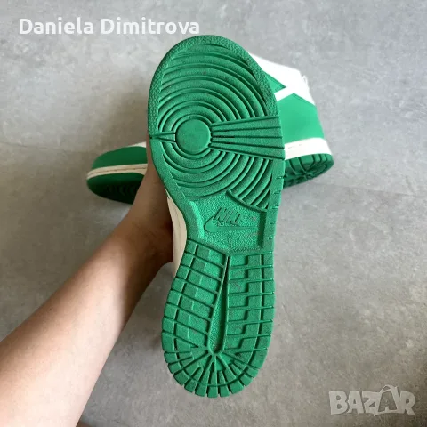 Мъжки кецове Nike Dunk High White Green, снимка 3 - Маратонки - 56121848