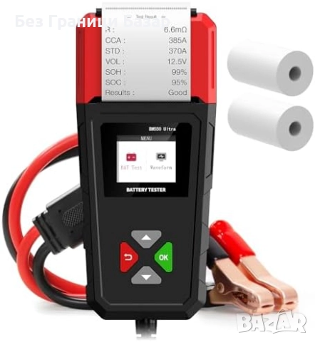 Нов Диагностичен уред за акумулатори с печат и товарен тест 6V–24V