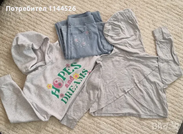 Дънков панталон H&M/ сет с два суитчъра, 10г.