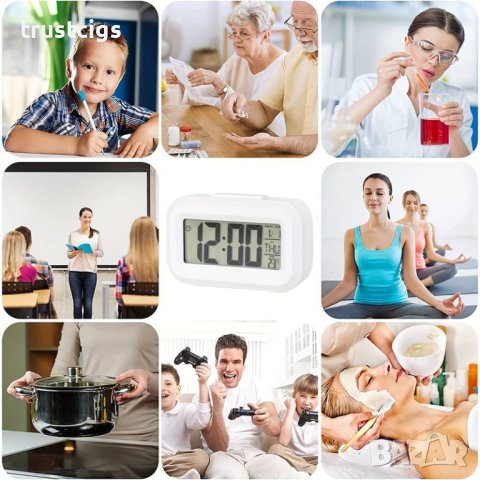 Мини дигитален настолен часовник с LED дисплей, снимка 2 - Друга електроника - 44501291