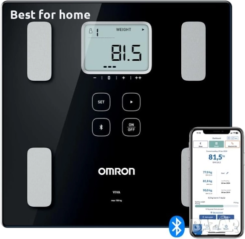OMRON VIVA Bluetooth интелигентна везна и монитор за телесен състав, измерва шест телесни показателя