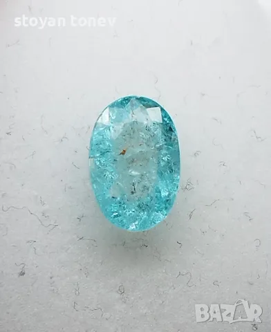 Неонов син Параиба турмалин - 2.08кт.! Сертификат! Нов!, снимка 7 - Други - 48075798