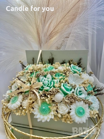 Букет от соев восък, във формата на книга, снимка 2 - Други - 52351785