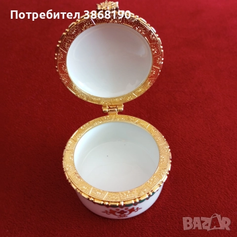 Керамична кутийка за бижута с обков, снимка 2 - Други - 52131273