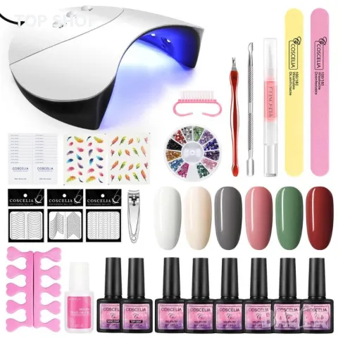 COSCELIA all in- голям комплект за маникюр/ педикюр с 36W UV/LED лампа за нокти, снимка 5 - Педикюр и маникюр - 48780593