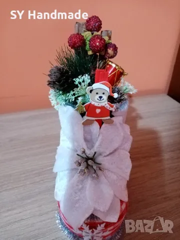 Коледен ботуш ръчна изработка , снимка 2 - Декорация за дома - 48022667