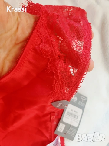 Червени бикини сатен и дантела Xl нови Emerson, снимка 3 - Бельо - 53221676