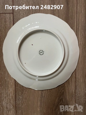 Стара порцеланова чиния - 1 брой, снимка 8 - Чинии - 53655890