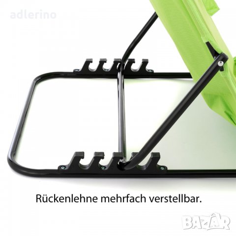 Плажна подложка, градинска подложка, подплатена, сгъваема, регулируема облегалка, зелена, снимка 4 - Градински мебели, декорация  - 34389861