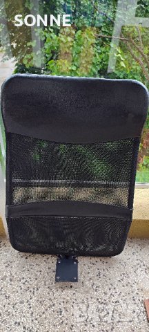 Oблегалка за стол – черна мрежа и еко кожа, снимка 3 - Столове - 42204682