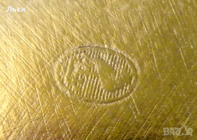 Позлатена чаша от месинг Jürst & Co.,стил Art Nouveau. , снимка 6 - Антикварни и старинни предмети - 53010670