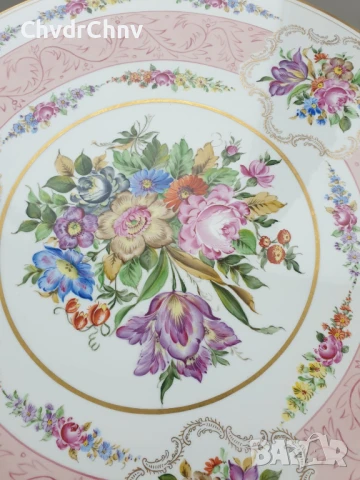 PMP Schierholz 68x47см/GDR 64x46см/2бр голяма немска порцеланова маса ГДР, снимка 4 - Антикварни и старинни предмети - 49463707